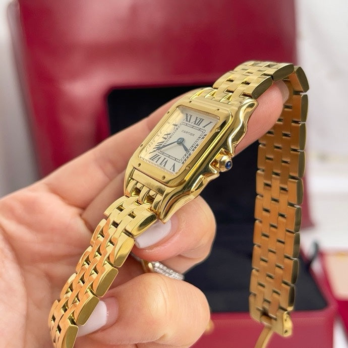 CA Gold-Tone Rectangular Bracelet Watch