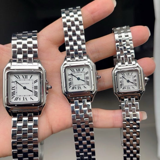 CA Silver-Tone Rectangular Bracelet Watch