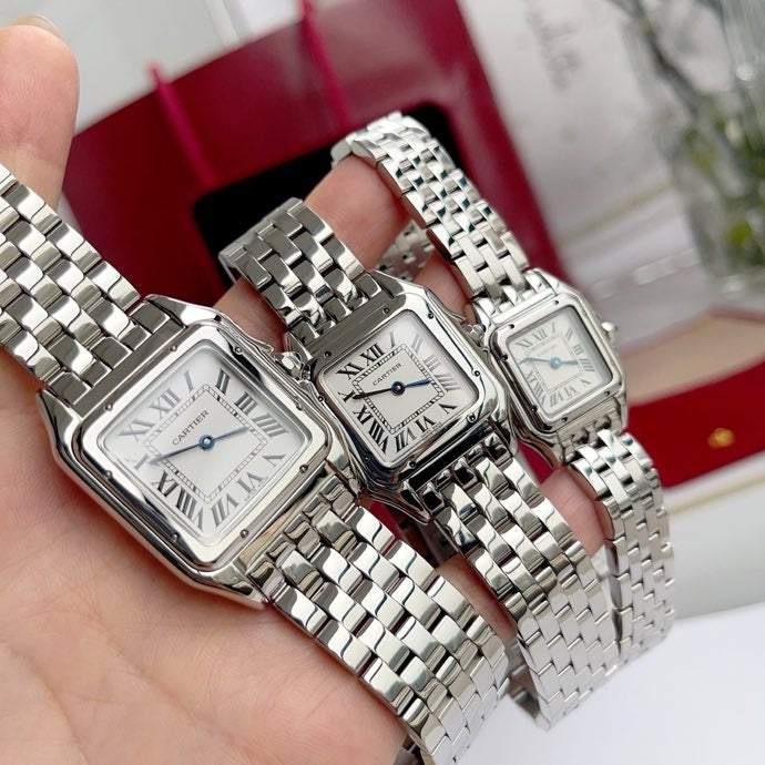CA Silver-Tone Rectangular Bracelet Watch
