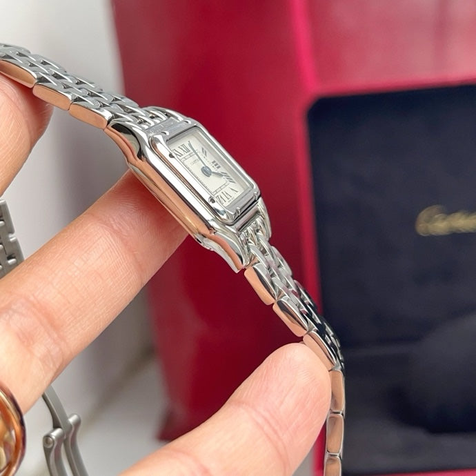 CA Silver-Tone Rectangular Bracelet Watch