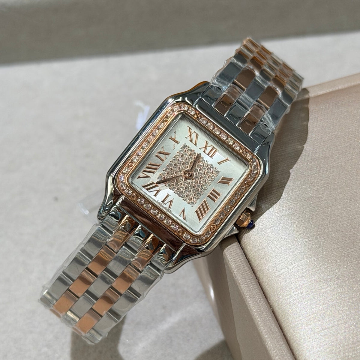 CA Two-Tone Embellished Dial Bracelet Watch