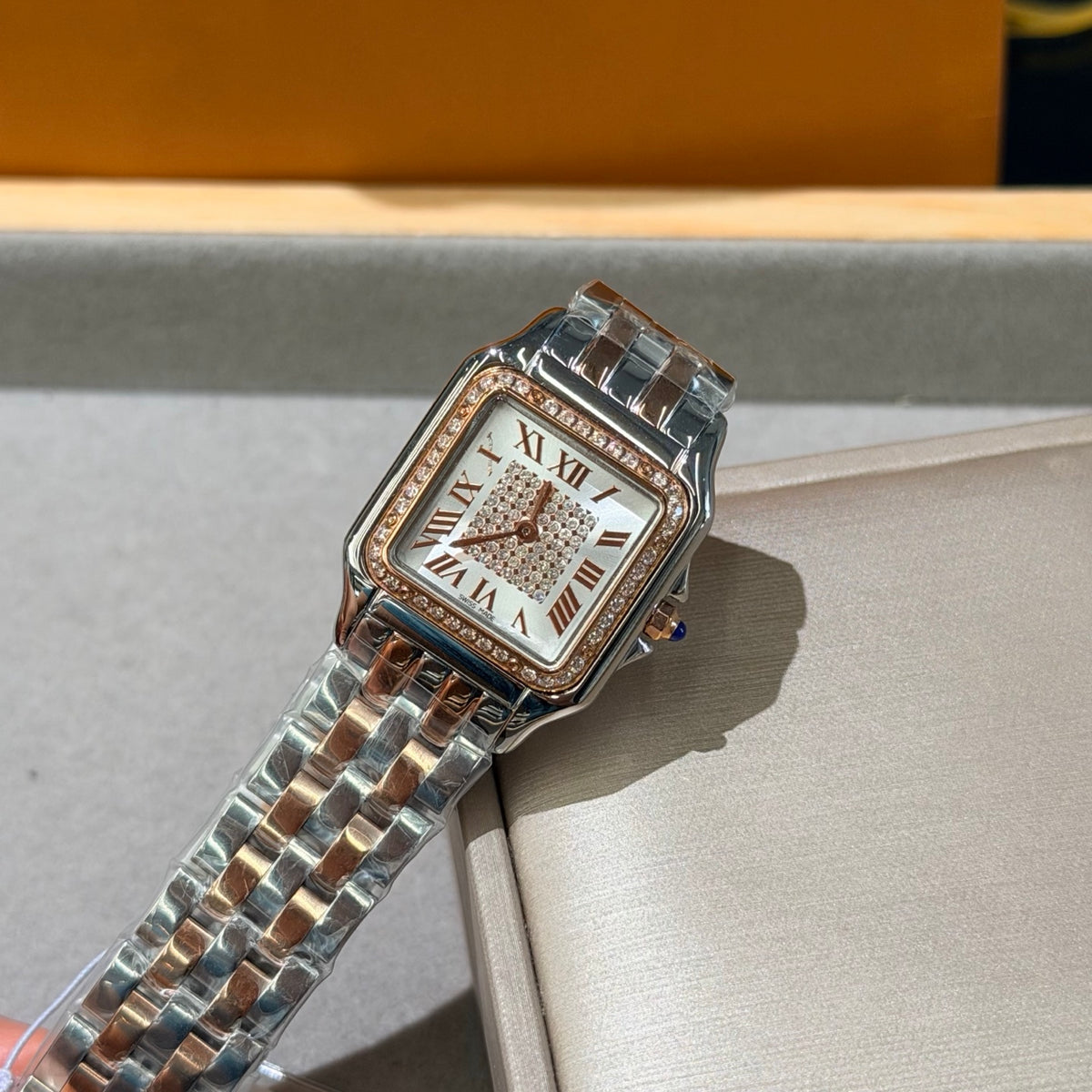 CA Two-Tone Embellished Dial Bracelet Watch