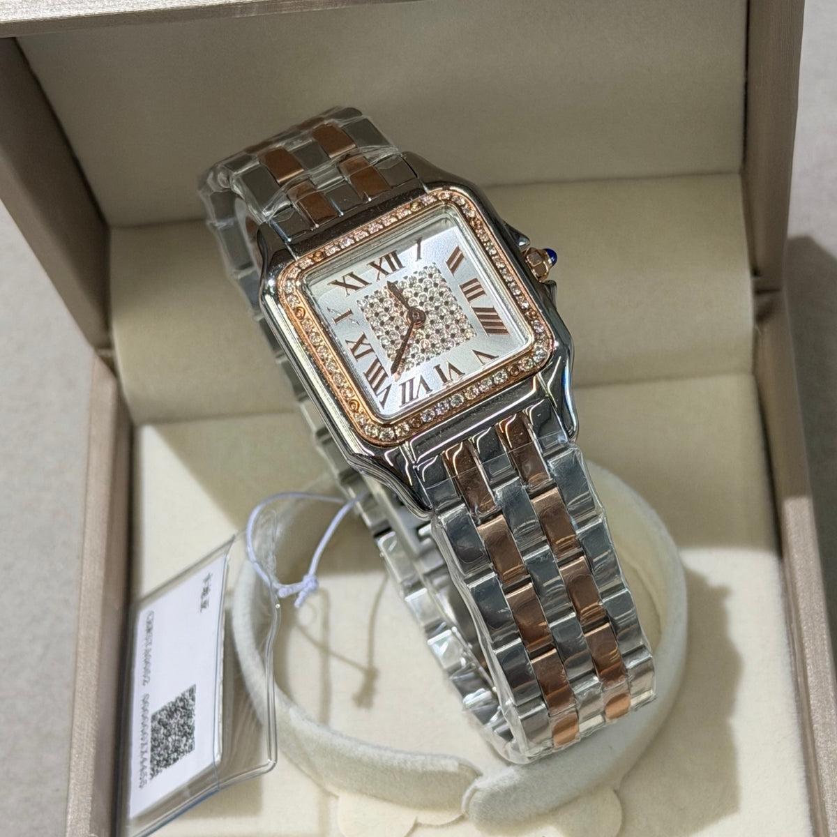 CA Two-Tone Embellished Dial Bracelet Watch
