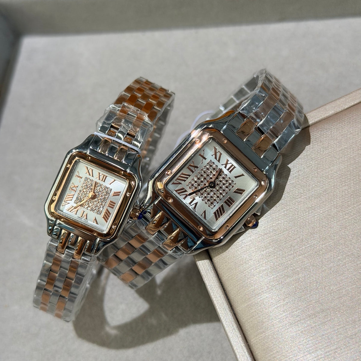 CA Two-Tone Embellished Dial Bracelet Watch