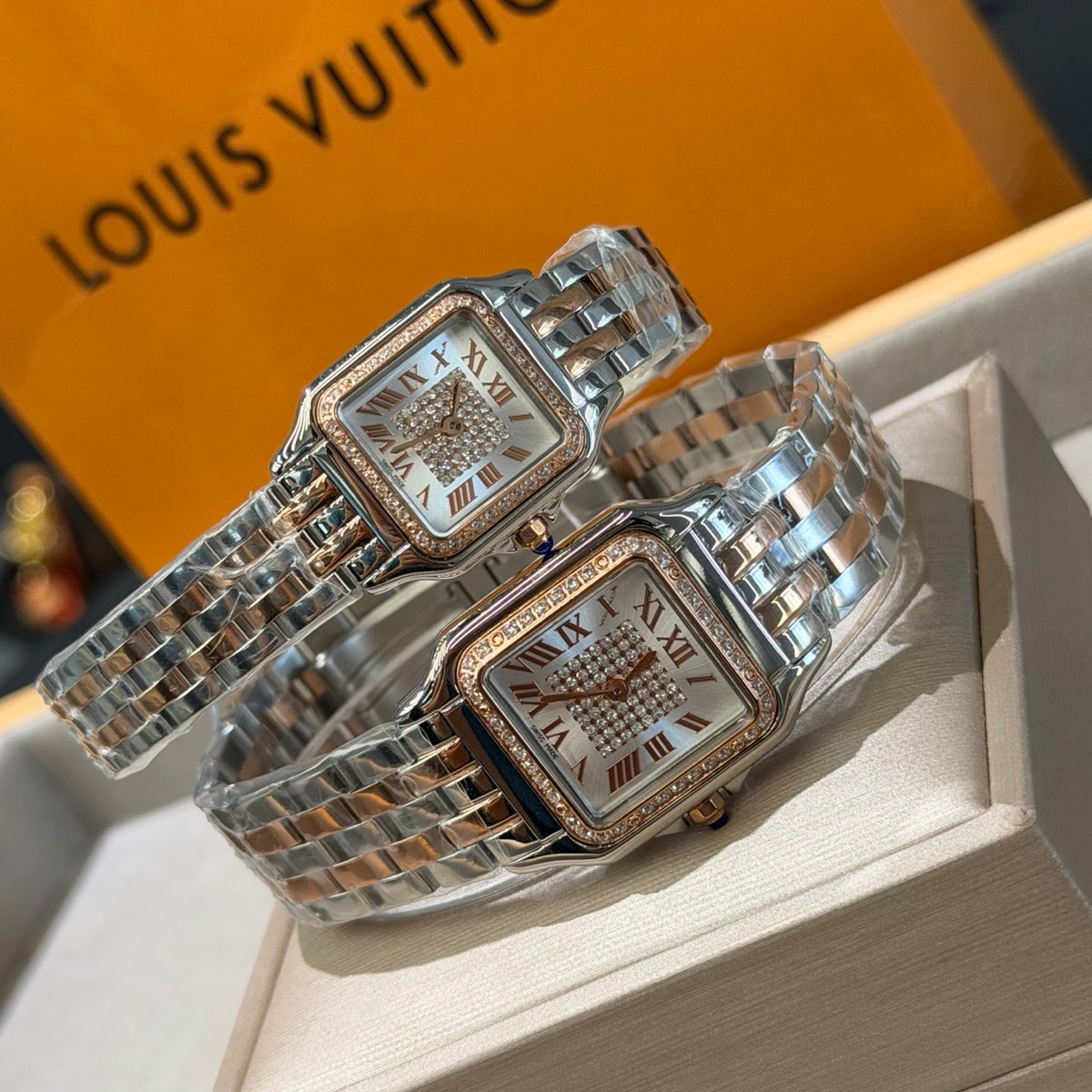 CA Two-Tone Embellished Dial Bracelet Watch