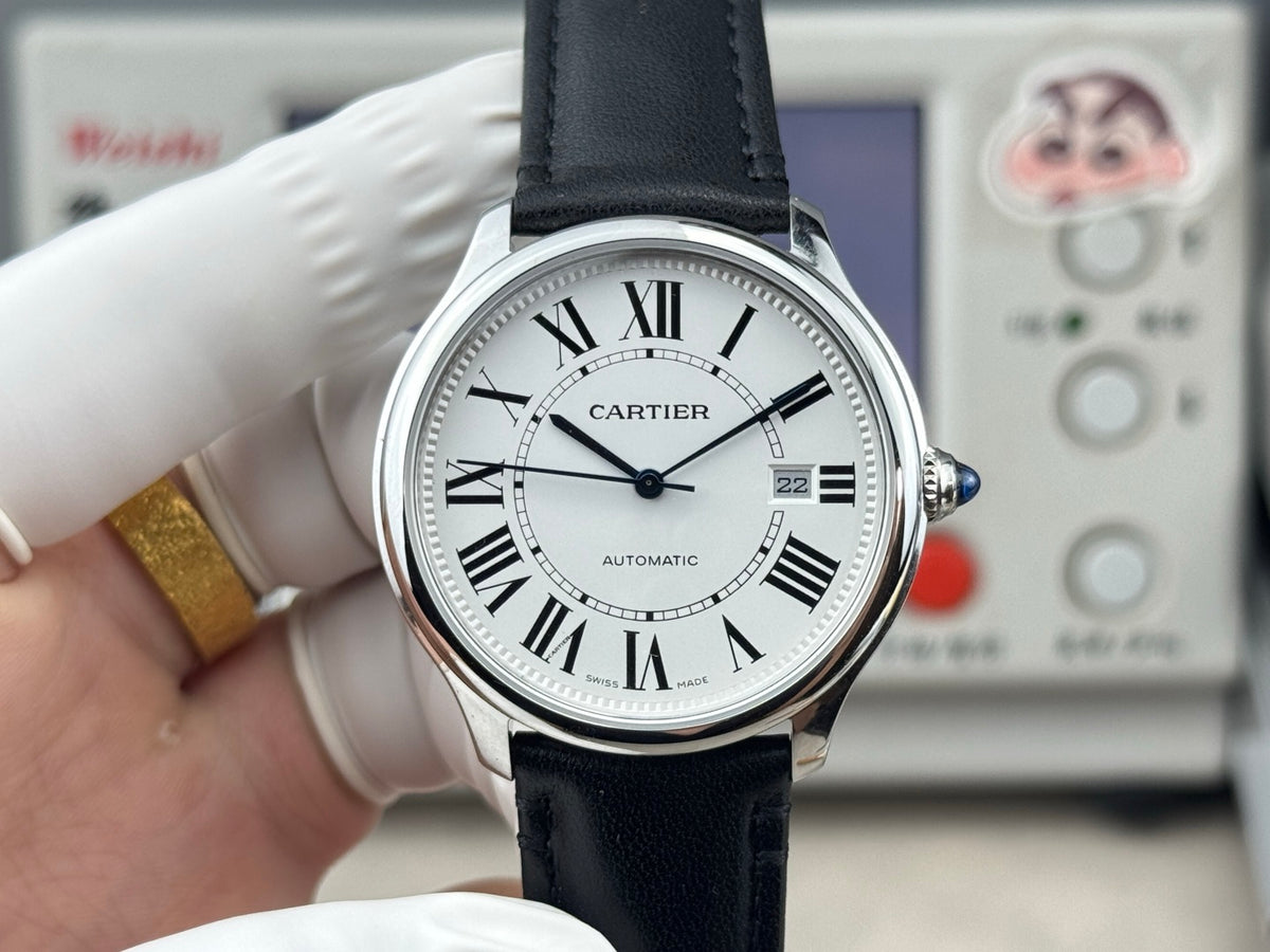 CA Roman Dial Automatic Leather Strap Watch