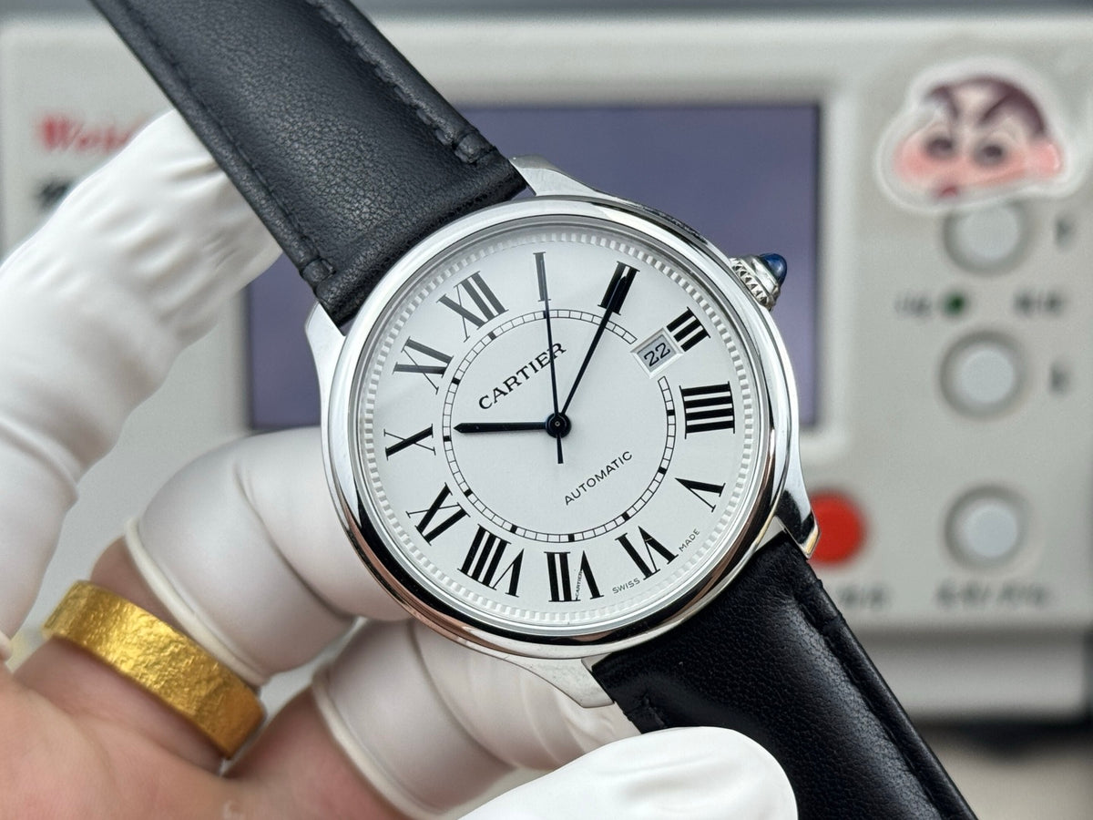 CA Roman Dial Automatic Leather Strap Watch