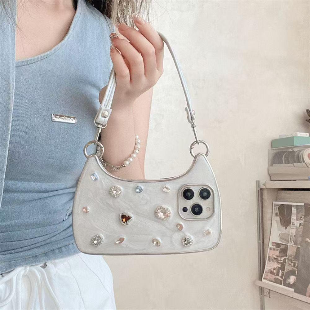 Celeste Jeweled Handbag iPhone Case lifestyle view