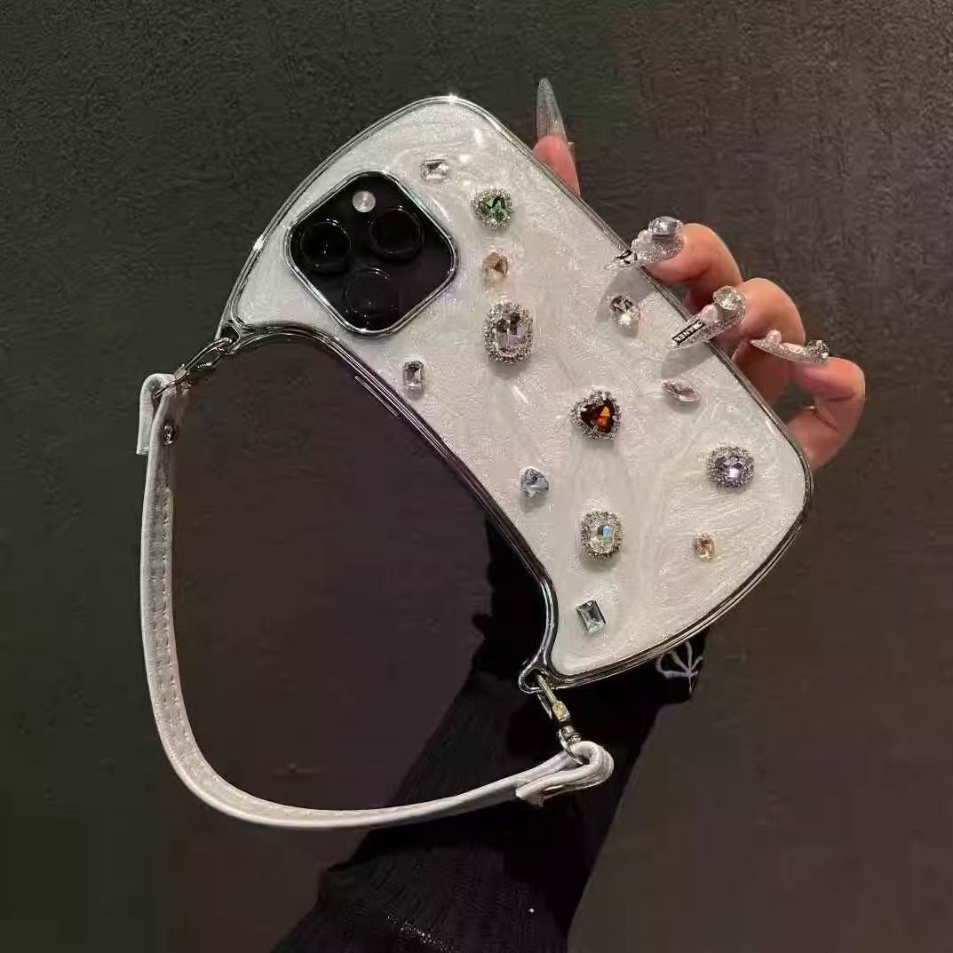 Celeste Jeweled Handbag iPhone Case handheld view