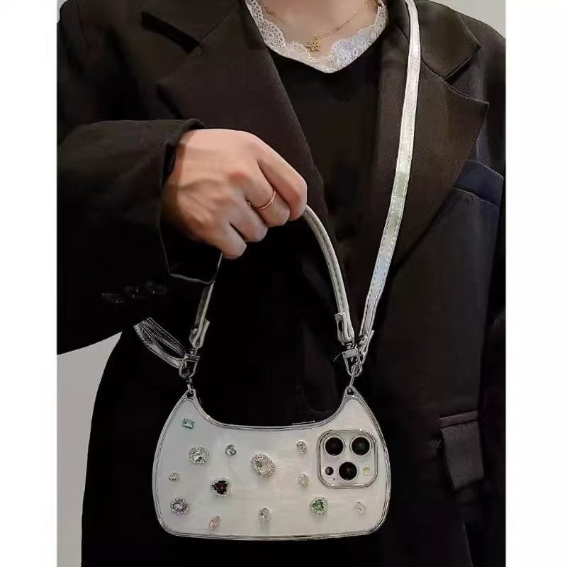 Celeste Jeweled Handbag iPhone Case outfit styling