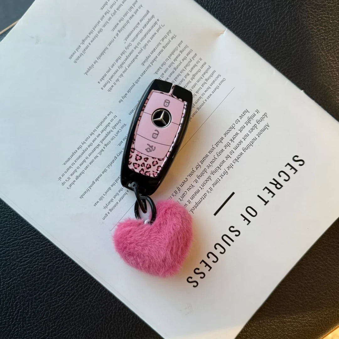 Pink Leopard Keychain-Benz