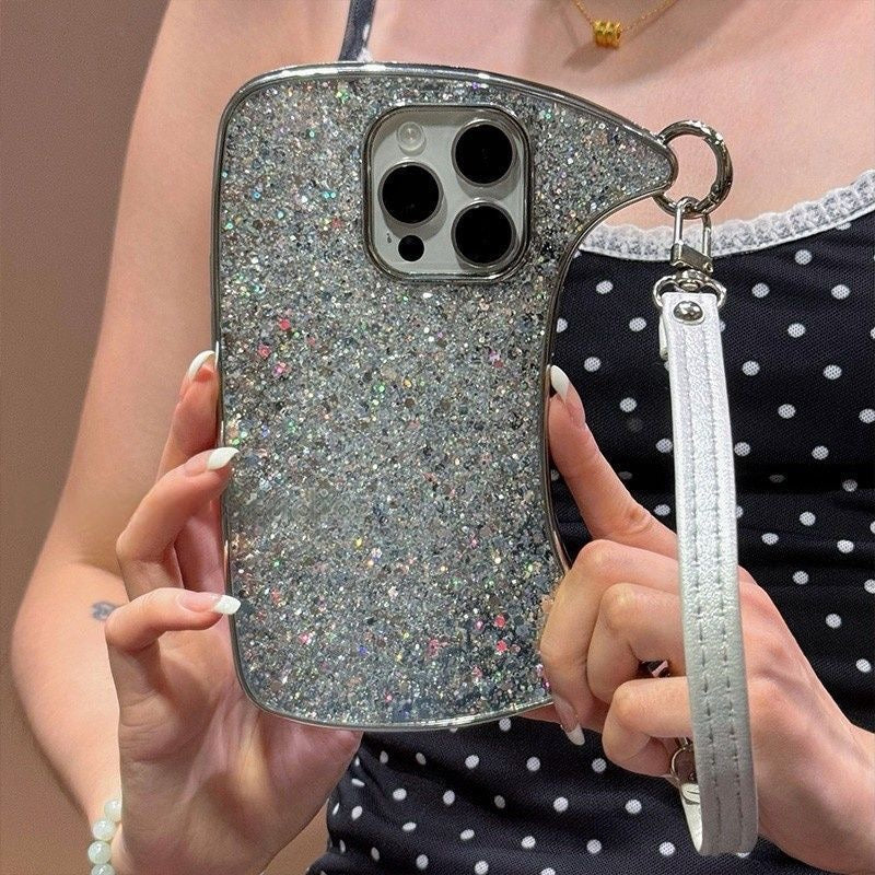 Lumière Shimmer Handbag iPhone Case in Crystal Glitter