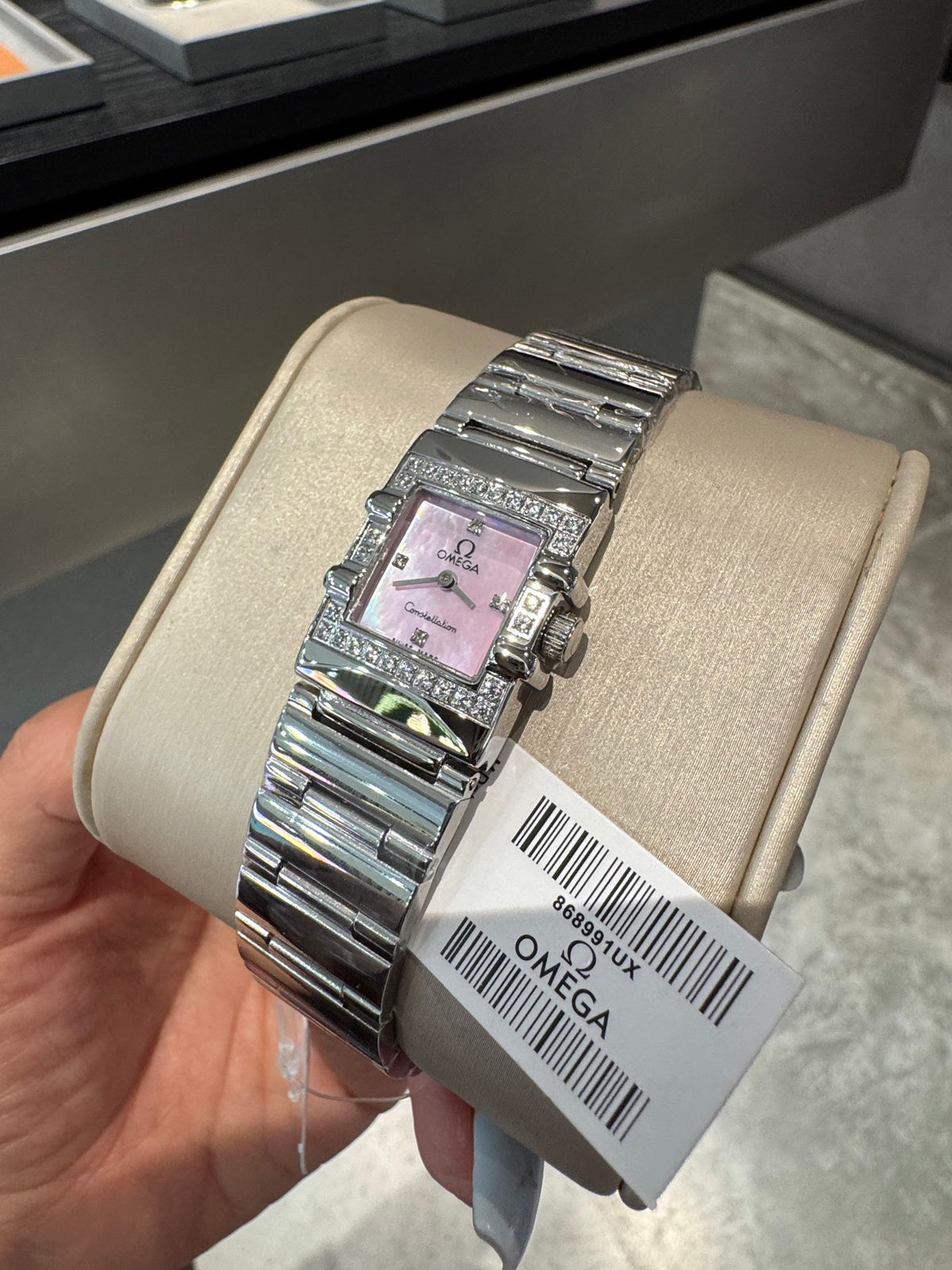 OM Blush Rectangular Bracelet Watch