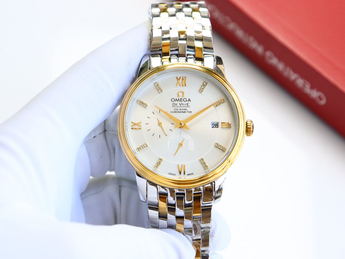 OM Two-Tone Ivory Dial Bracelet Watch