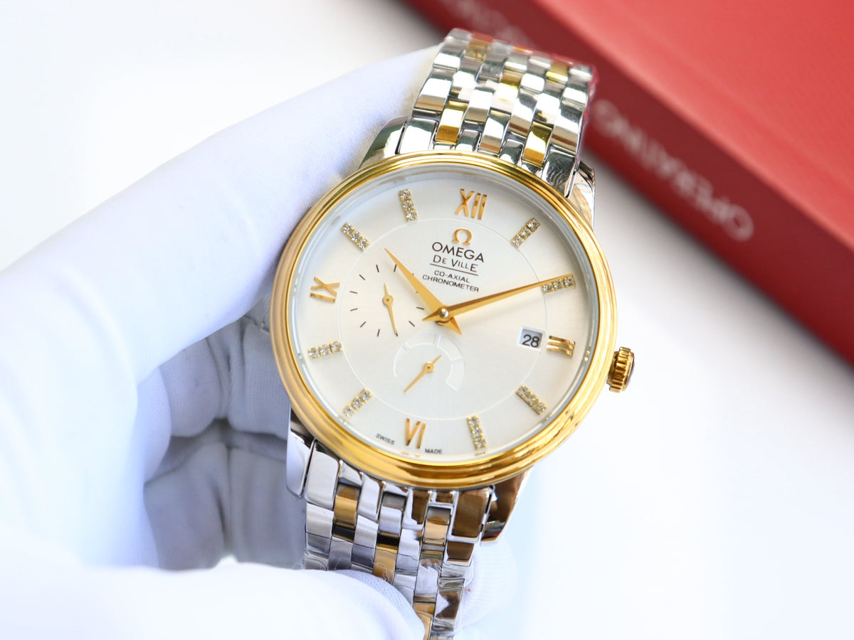OM Two-Tone Ivory Dial Bracelet Watch