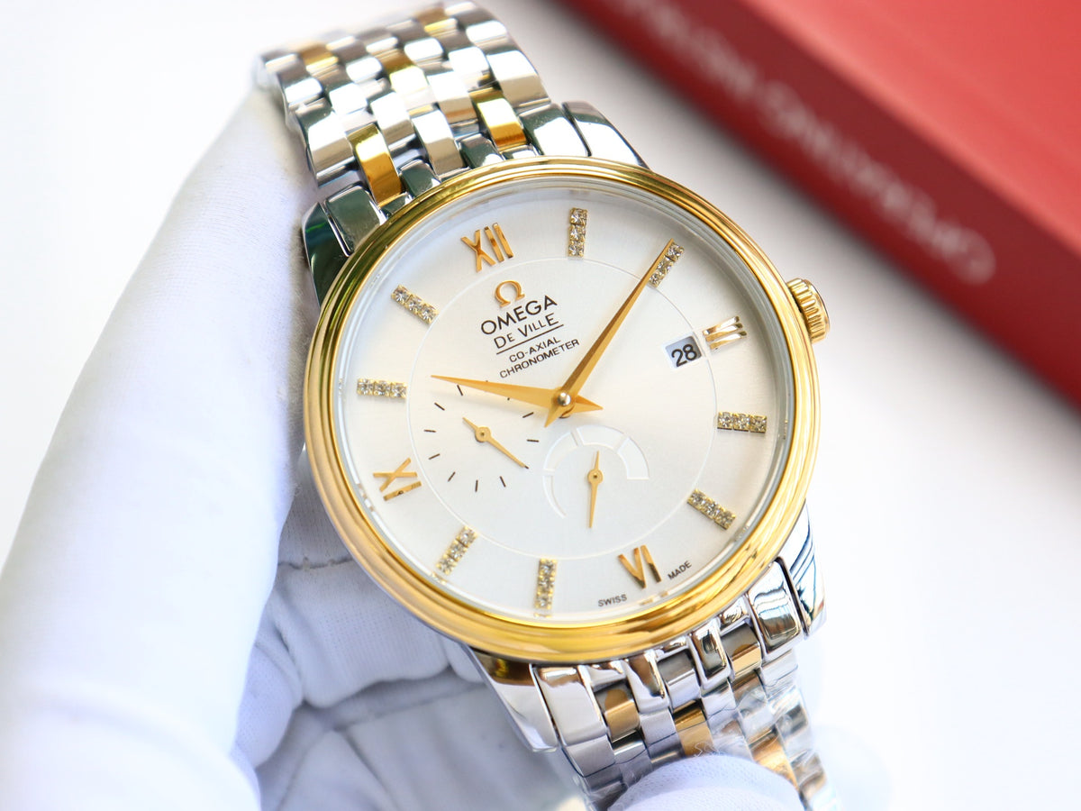 OM Two-Tone Ivory Dial Bracelet Watch