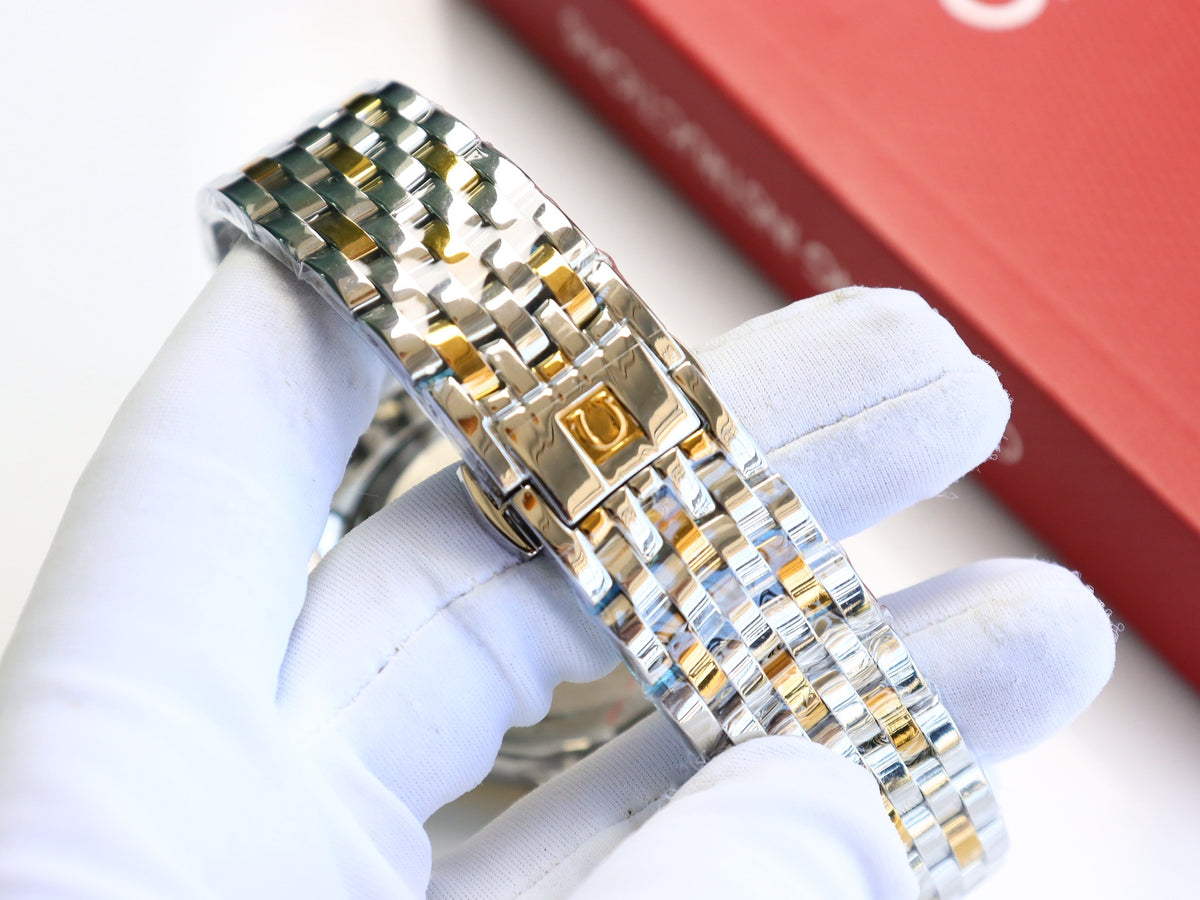 OM Two-Tone Ivory Dial Bracelet Watch