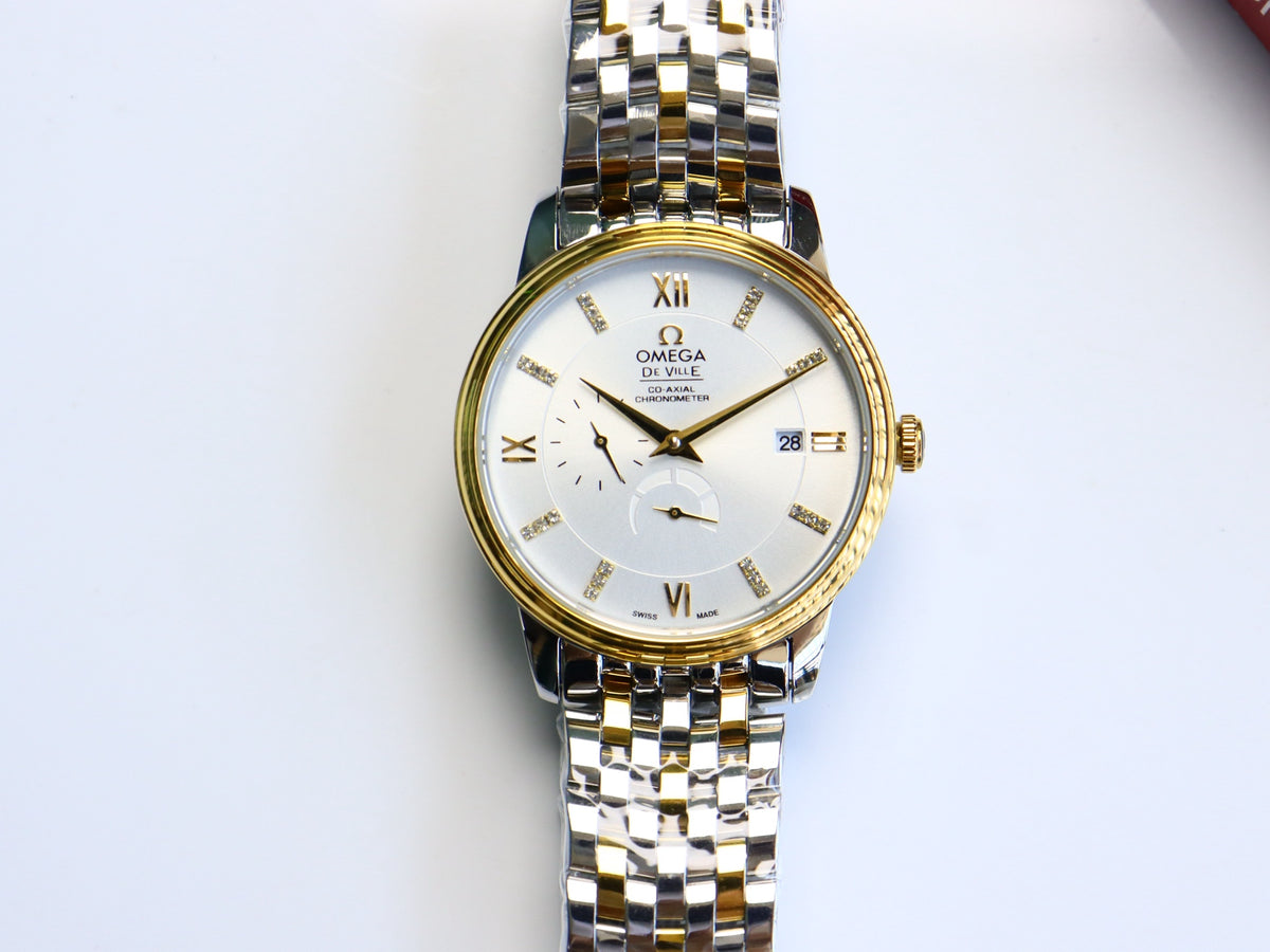 OM Two-Tone Ivory Dial Bracelet Watch