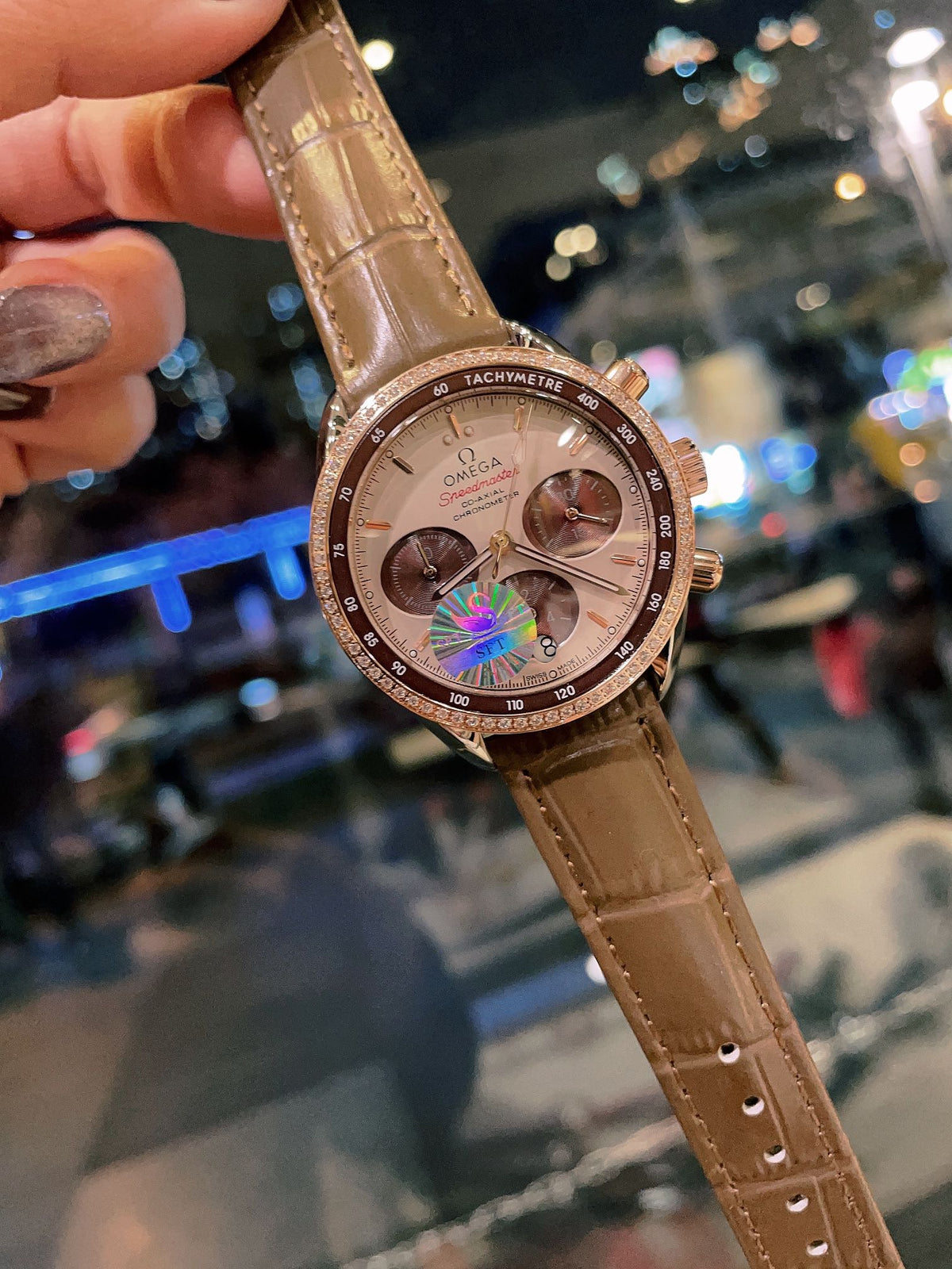 OM Embellished Multi-Dial Strap Watch
