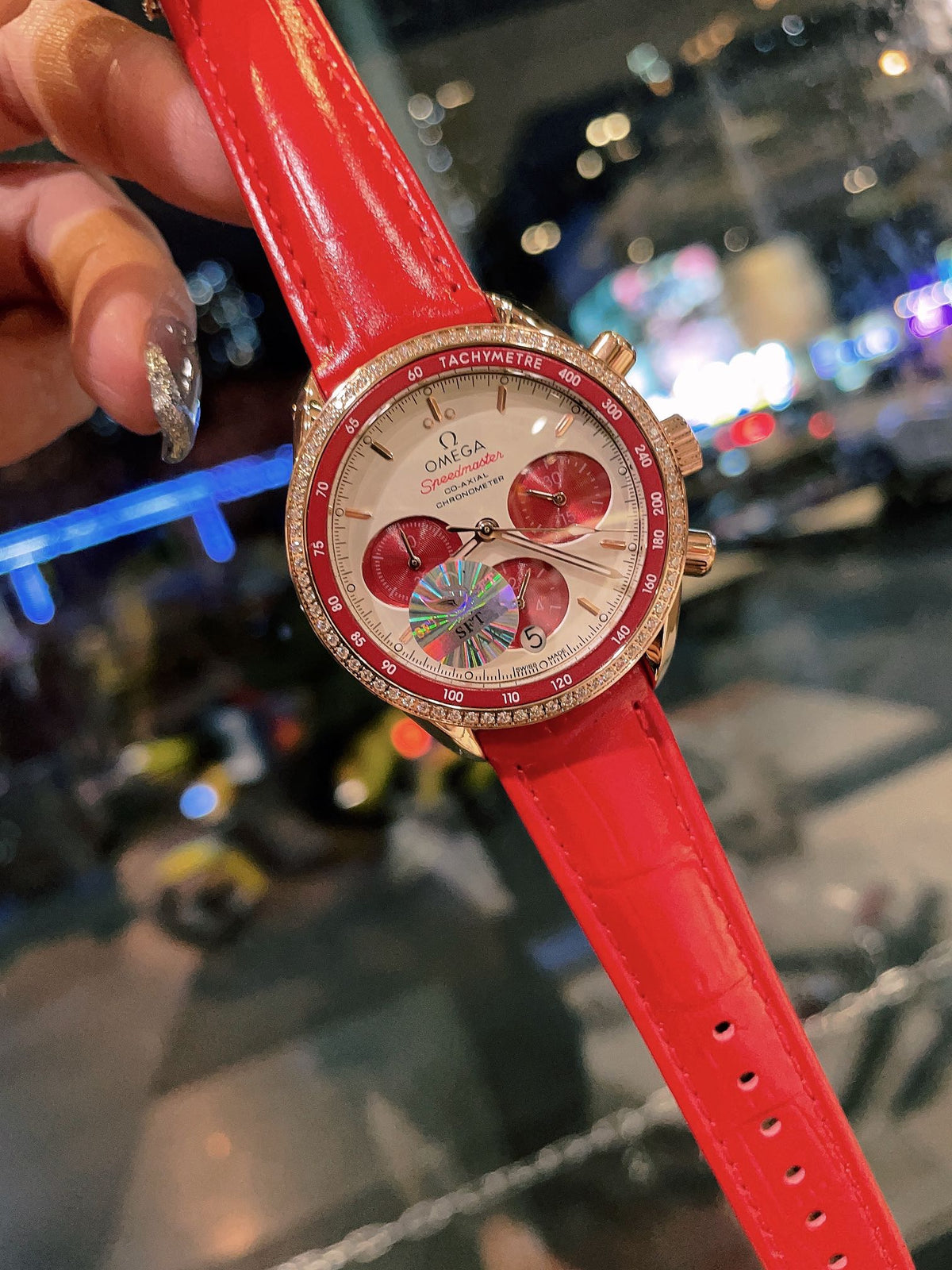 OM Embellished Multi-Dial Strap Watch