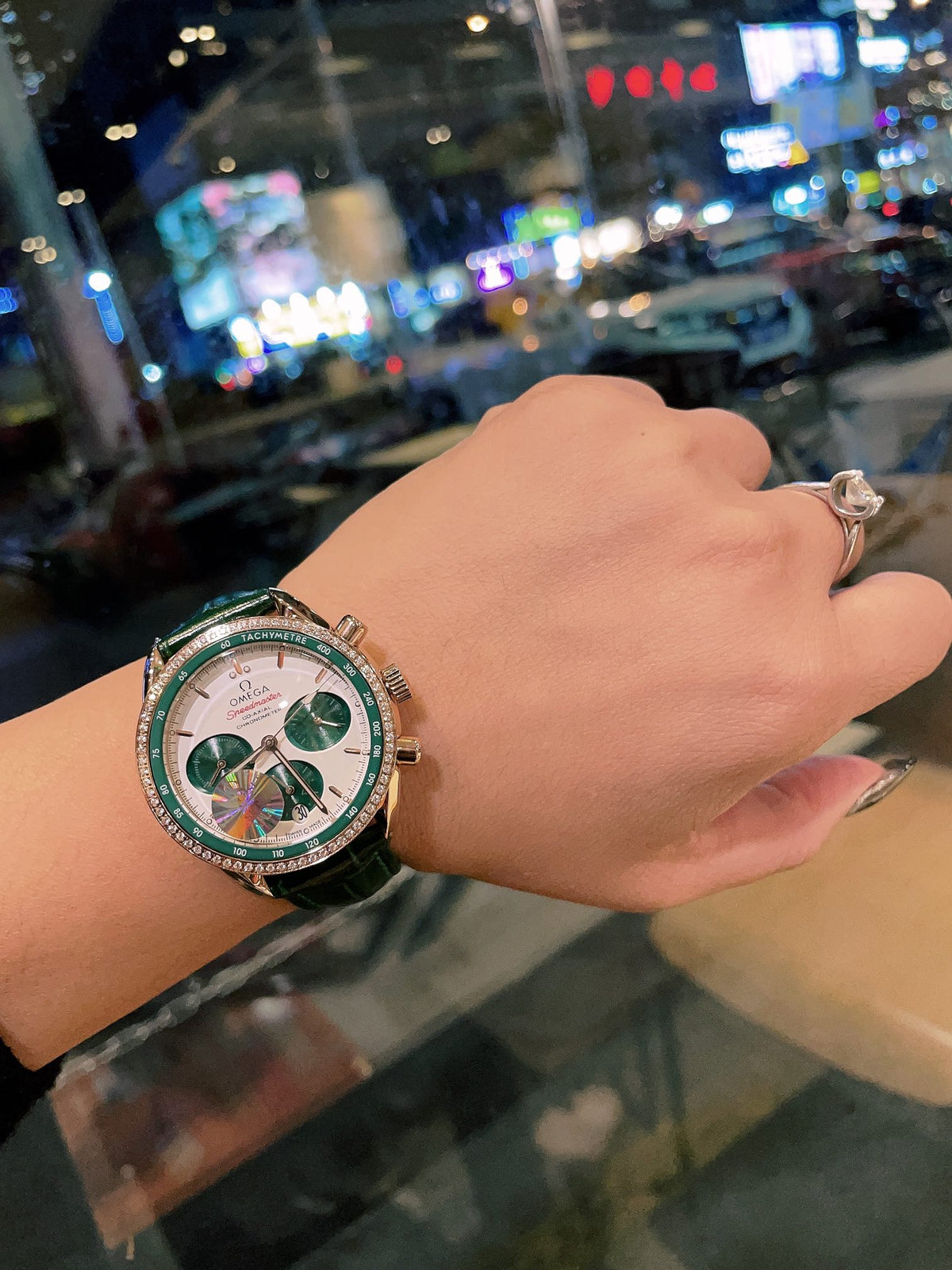OM Embellished Multi-Dial Strap Watch