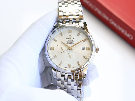 OM Ivory Dial Roman Marker Bracelet Watch