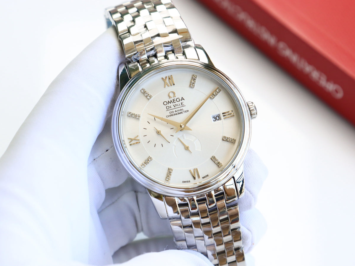 OM Ivory Dial Roman Marker Bracelet Watch