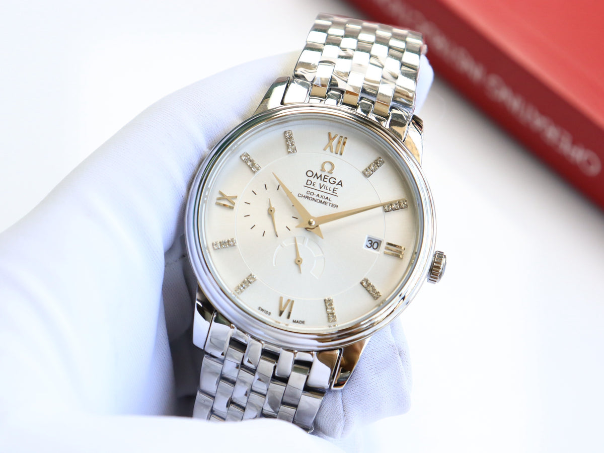 OM Ivory Dial Roman Marker Bracelet Watch