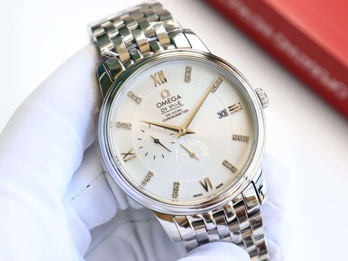 OM Ivory Dial Roman Marker Bracelet Watch