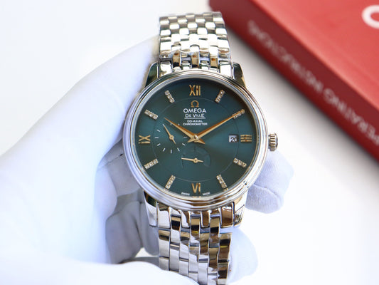 OM Deep Teal Roman Marker Bracelet Watch