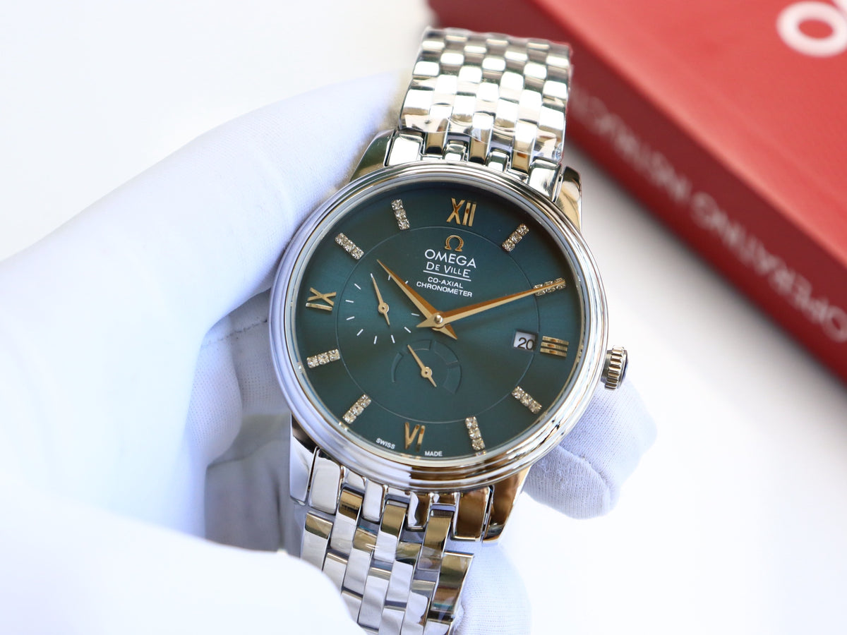 OM Deep Teal Roman Marker Bracelet Watch