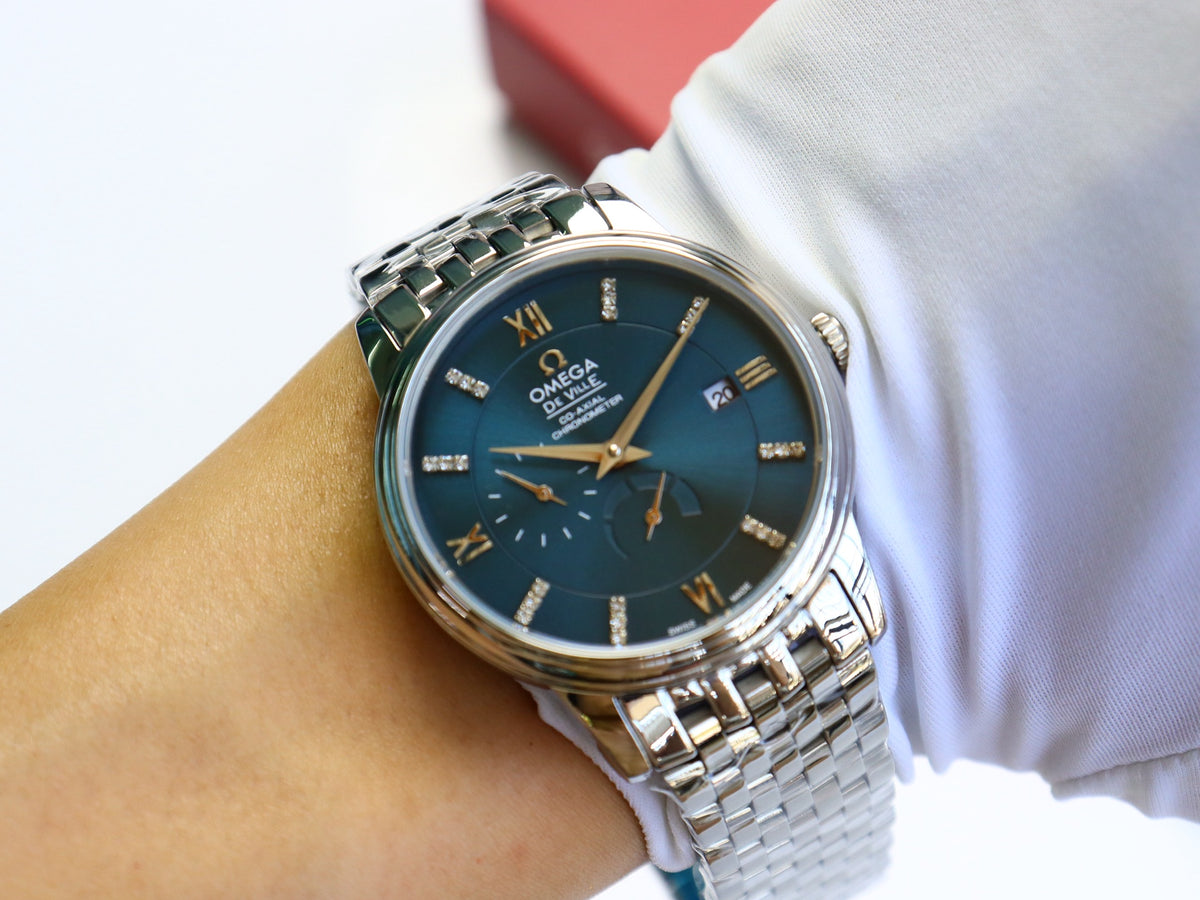 OM Deep Teal Roman Marker Bracelet Watch