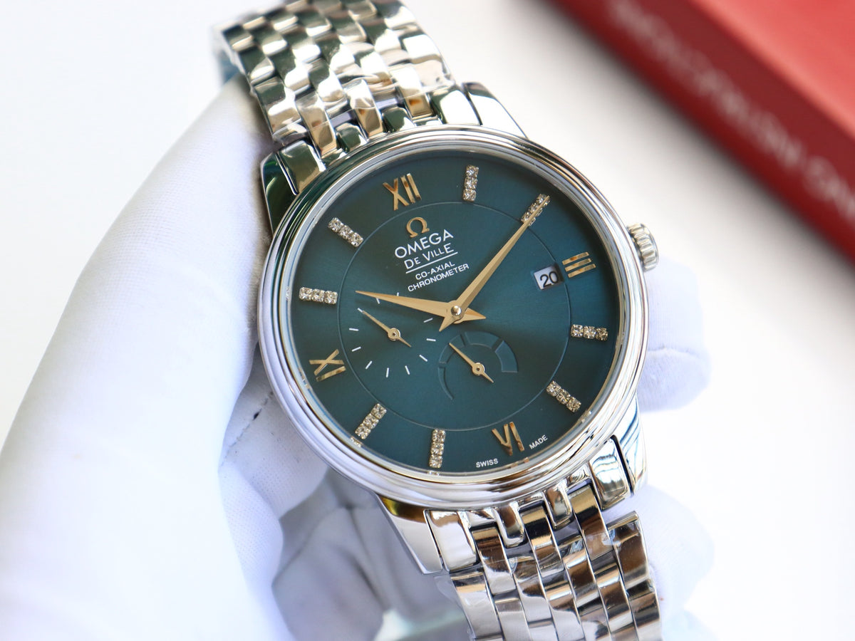 OM Deep Teal Roman Marker Bracelet Watch