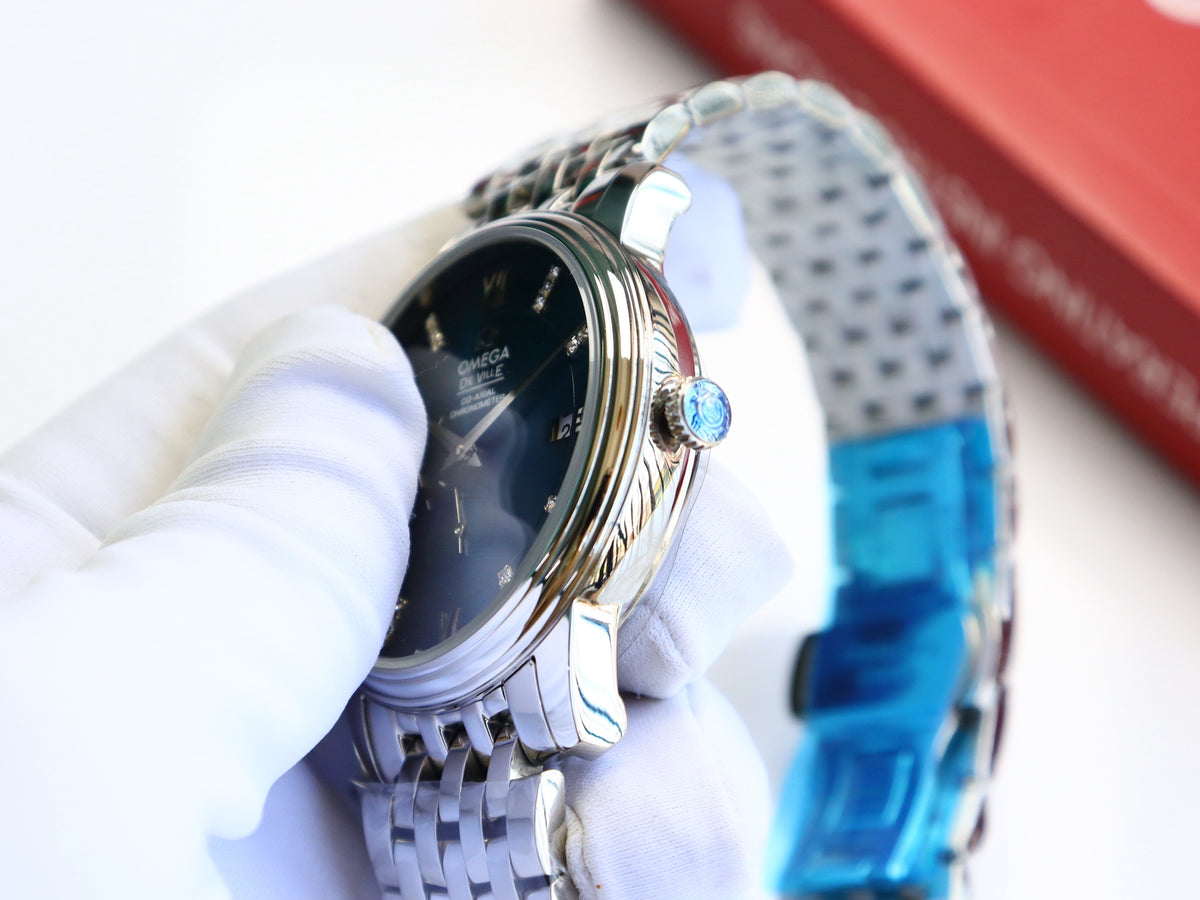 OM Deep Teal Roman Marker Bracelet Watch