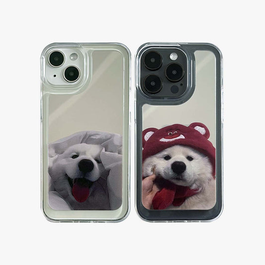 Spegel iPhone Fodral | Par hundar samojed (Köp 2 och få 50 % rabatt på en)