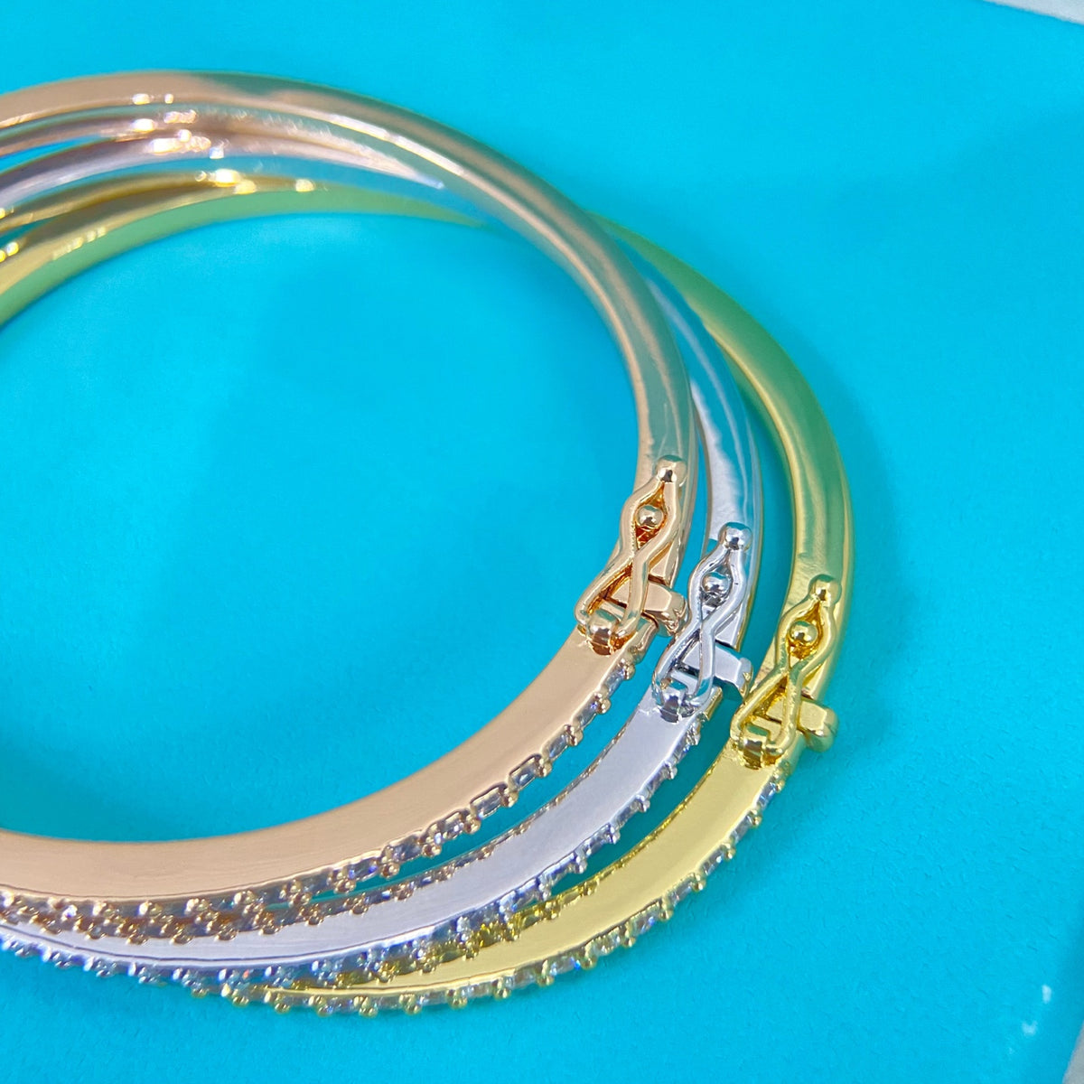 CA Sparkling Row Bangle