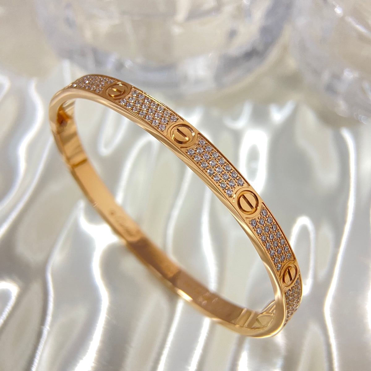 CA Slim Triple Row Bangle