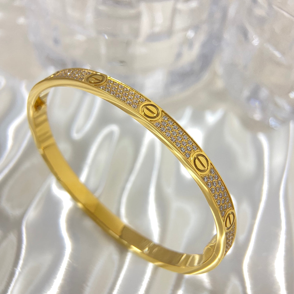 CA Slim Triple Row Bangle