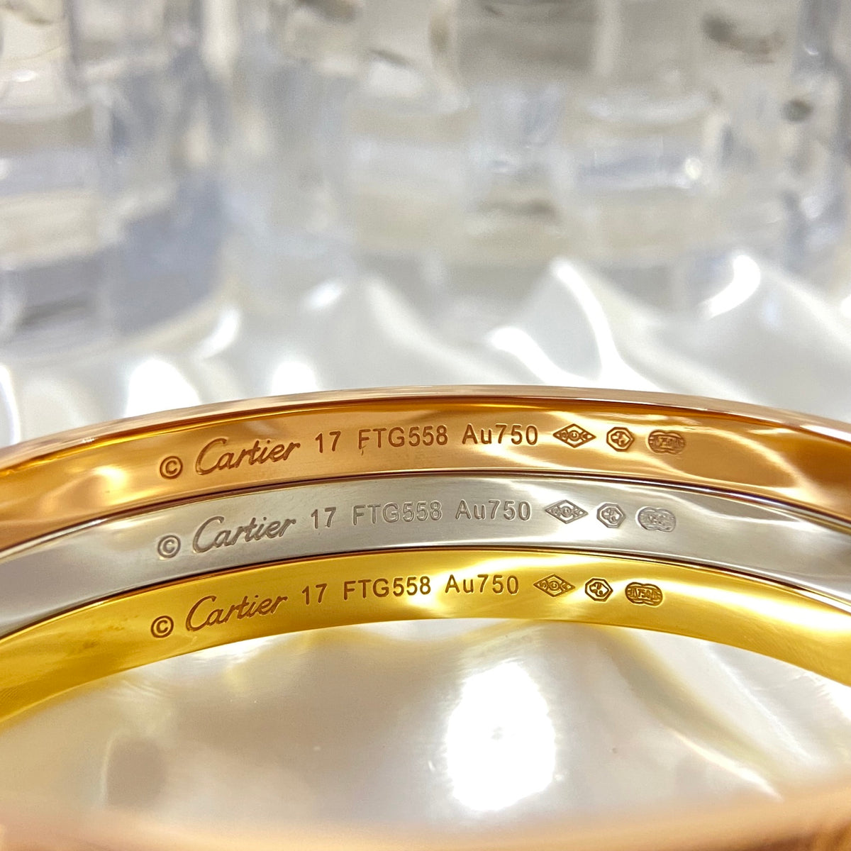 CA Slim Triple Row Bangle