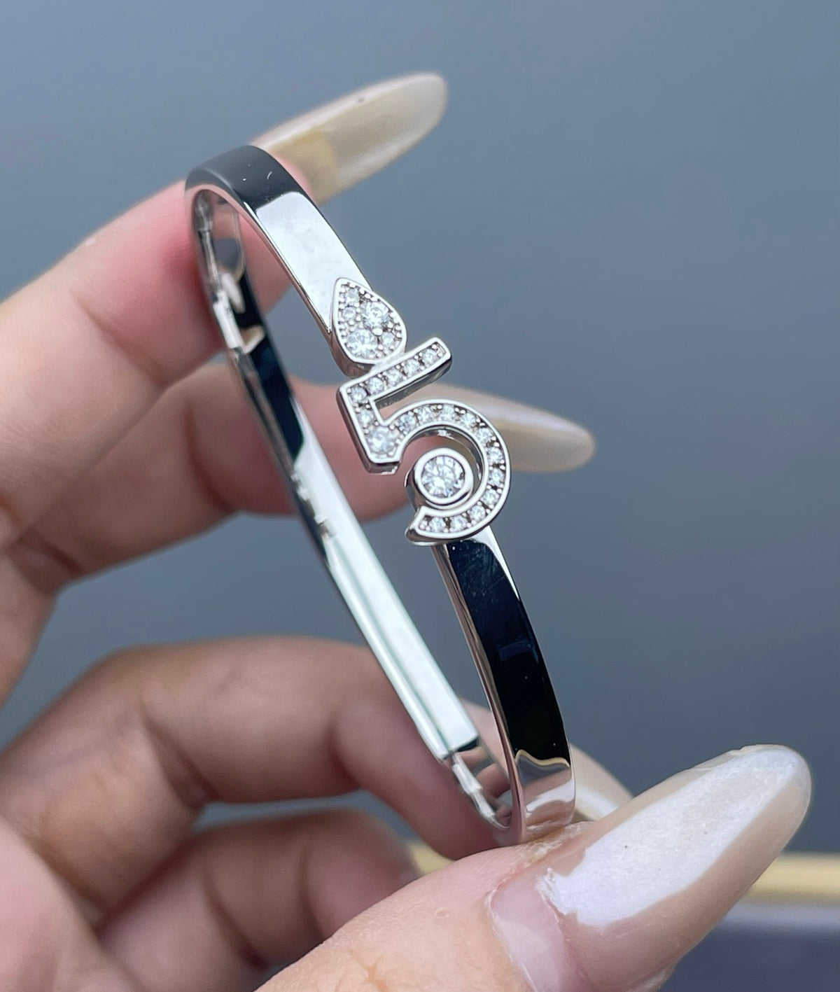 C Curved Accent Bangle