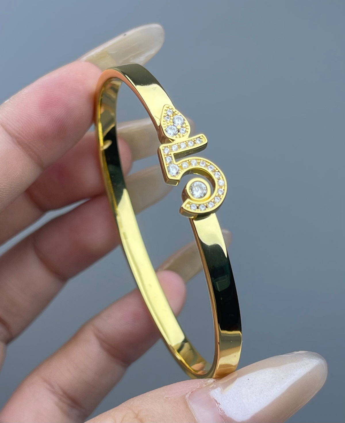 C Curved Accent Bangle